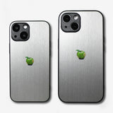 LIKE METAL Green Apple one point -camera full cover ver- glass type- (iPhone case)