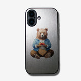 LIKE METAL Bear bite apple -camera full cover ver- glass type- (iPhone case)