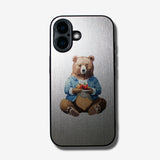 LIKE METAL Bear bite apple -camera full cover ver- glass type- (iPhone case)