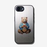 LIKE METAL Bear bite apple -camera full cover ver- glass type- (iPhone case)