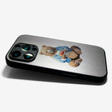 LIKE METAL Bear bite apple -camera full cover ver- glass type- (iPhone case)