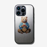 LIKE METAL Bear bite apple -camera full cover ver- glass type- (iPhone case)