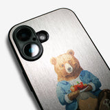 LIKE METAL Bear bite apple -camera full cover ver- glass type- (iPhone case)