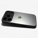 LIKE METAL Green Apple one point -camera full cover ver- glass type- (iPhone case)