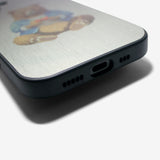 LIKE METAL Bear bite apple -camera full cover ver- glass type- (iPhone case)