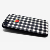 Gingham check Apple one point -basic type- (iPhone case)