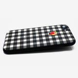 Gingham check Apple one point -basic type- (iPhone case)