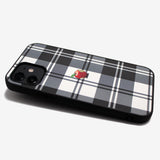 Tartan check Apple one point -basic type- (iPhone case)
