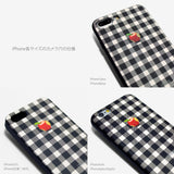 Gingham check Apple one point -basic type- (iPhone case)