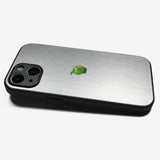 LIKE METAL Green Apple one point -camera full cover ver- glass type- (iPhone case)