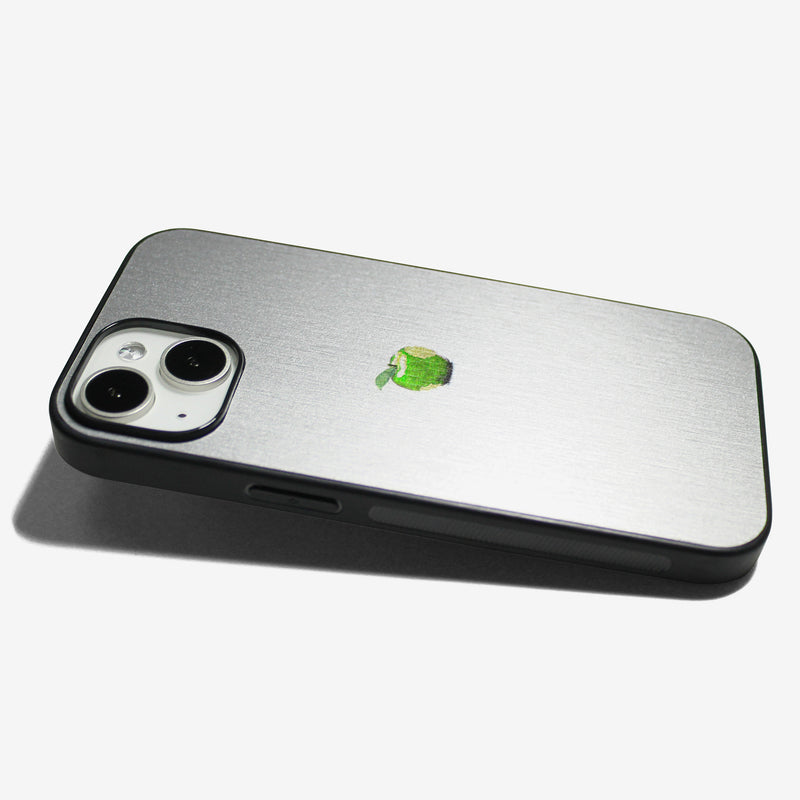 LIKE METAL Green Apple one point -for MagSafe ver- glass type- (iPhone case)