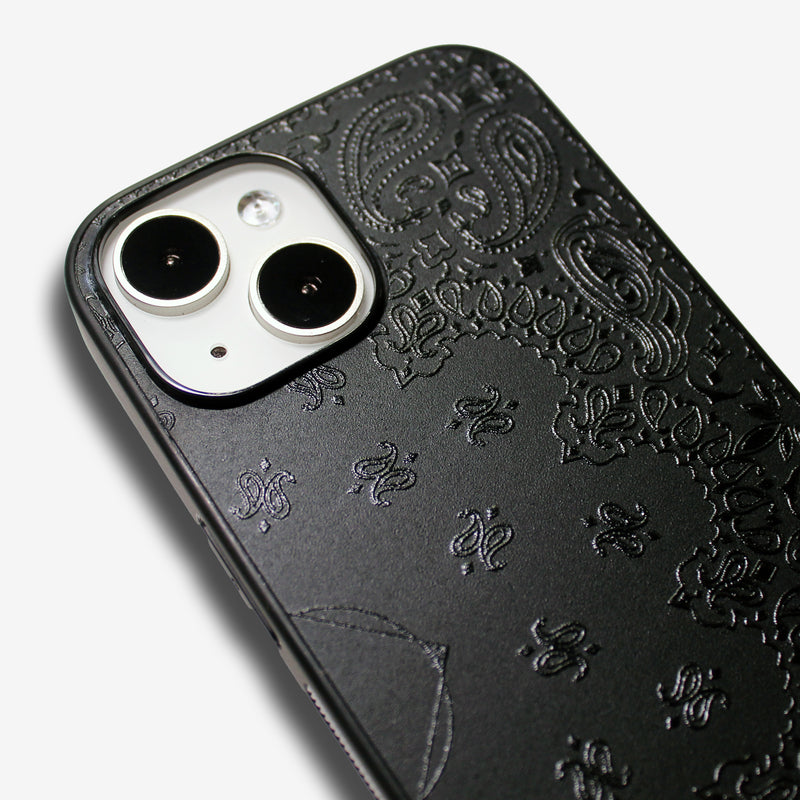 Matte gloss paisley -for MagSafe ver- glass type- (iPhone case)