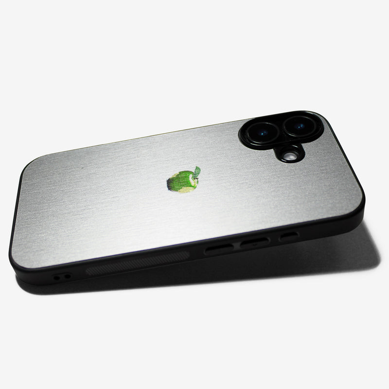LIKE METAL Green Apple one point -for MagSafe ver- glass type- (iPhone case)
