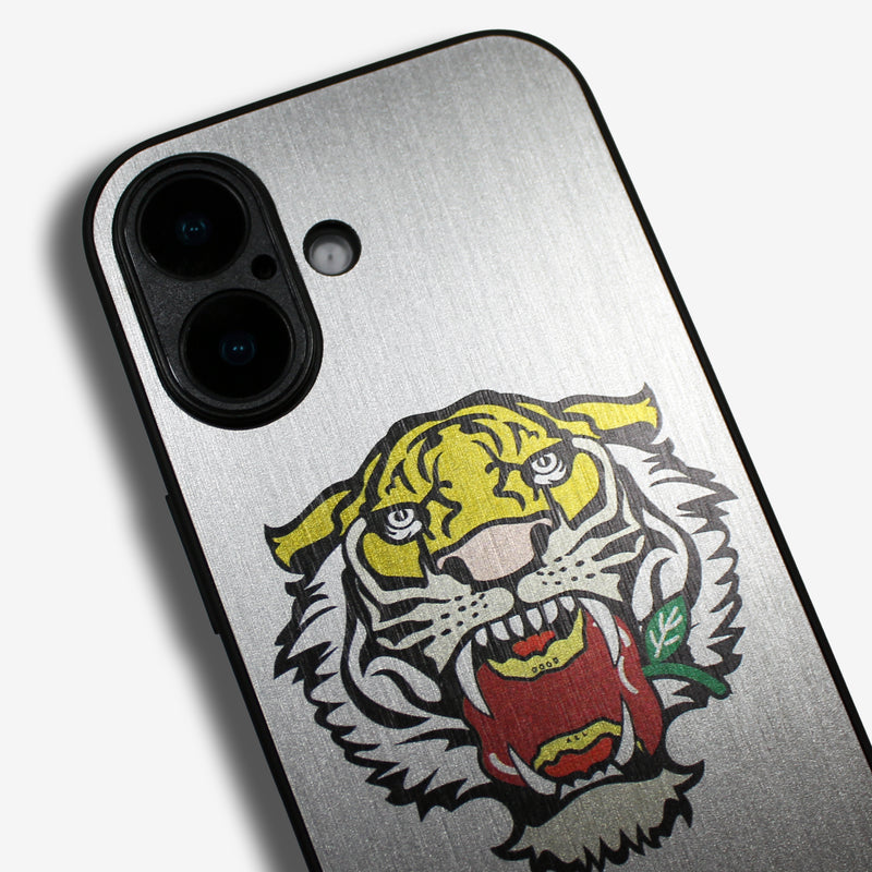 LIKE METAL Tiger bite apple -camera full cover ver- glass type- (iPhone case)