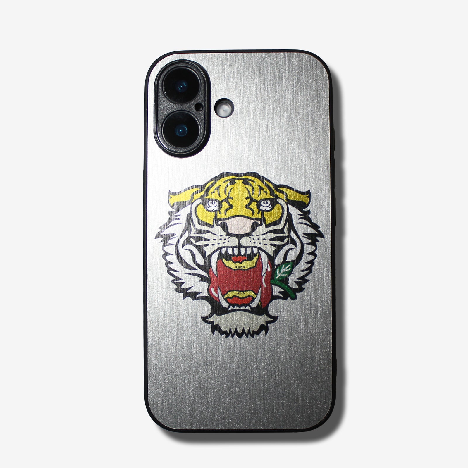 A good all】iPhoneケース まるで金属 カメラフルカバーver. タイガー