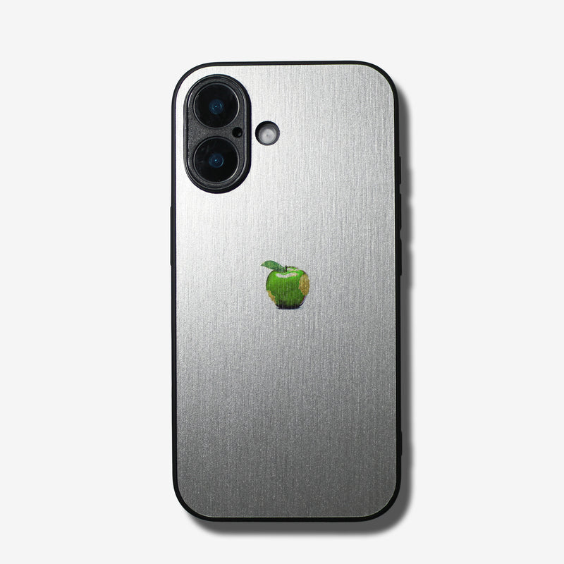 LIKE METAL Green Apple one point -camera full cover ver- glass type- (iPhone case)