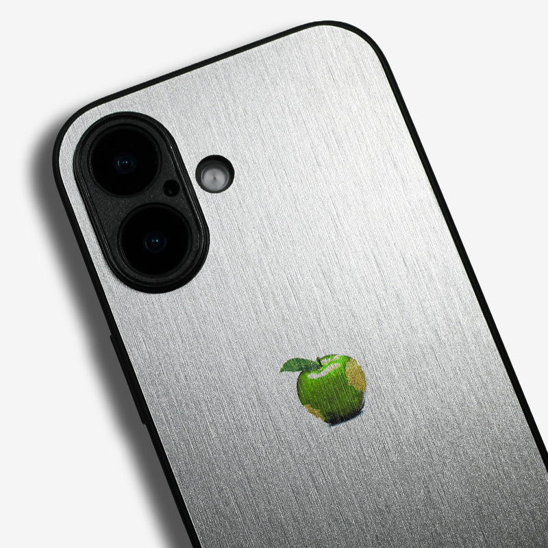 LIKE METAL Green Apple one point -camera full cover ver- glass type- (iPhone case)