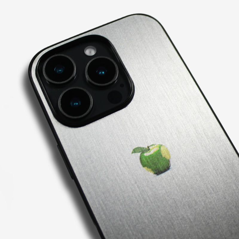 LIKE METAL Green Apple one point -for MagSafe ver- glass type- (iPhone case)