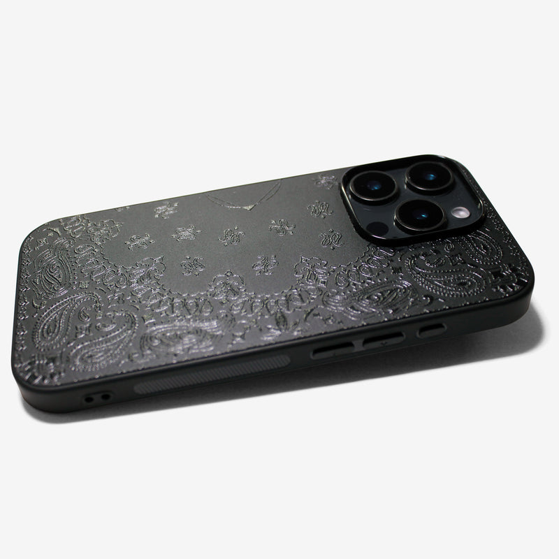 Matte gloss paisley -for MagSafe ver- glass type- (iPhone case)