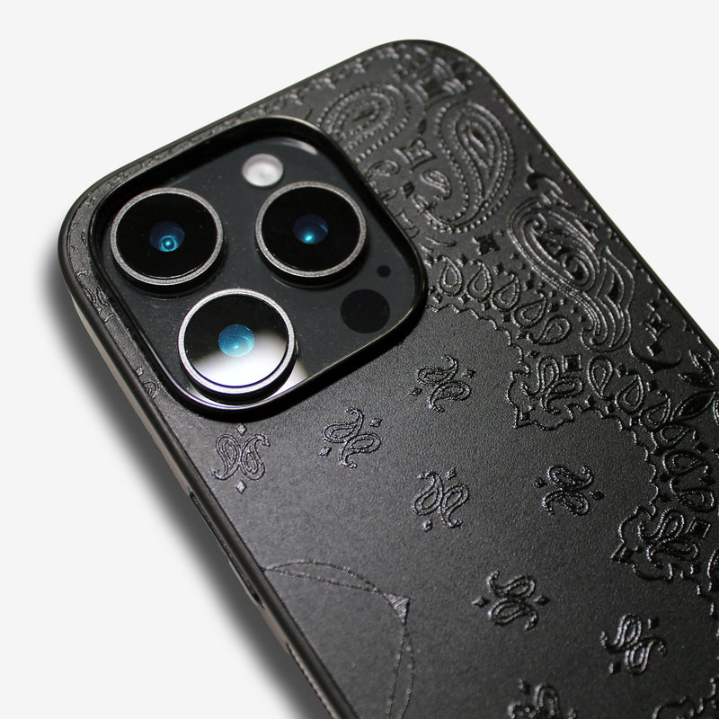Matte gloss paisley -for MagSafe ver- glass type- (iPhone case)