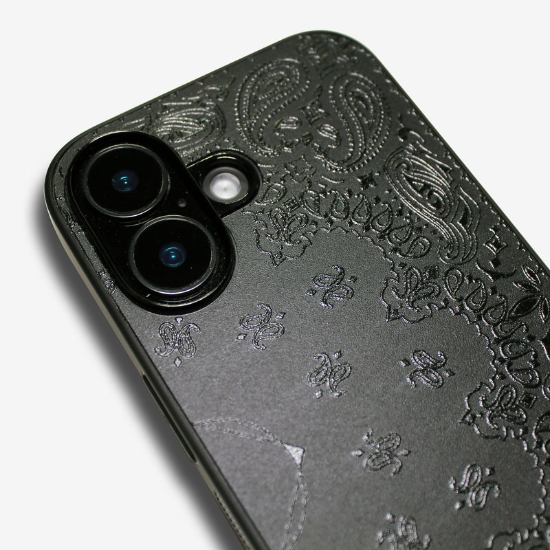 Matte gloss paisley -for MagSafe ver- glass type- (iPhone case)