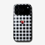 Gingham check Apple one point -basic type- (iPhone case)