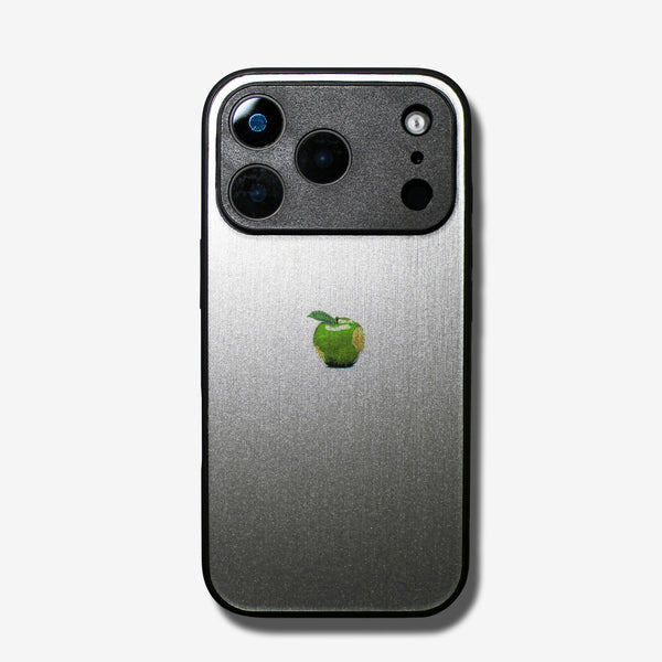 LIKE METAL Green Apple one point -camera full cover ver- glass type- (iPhone case)