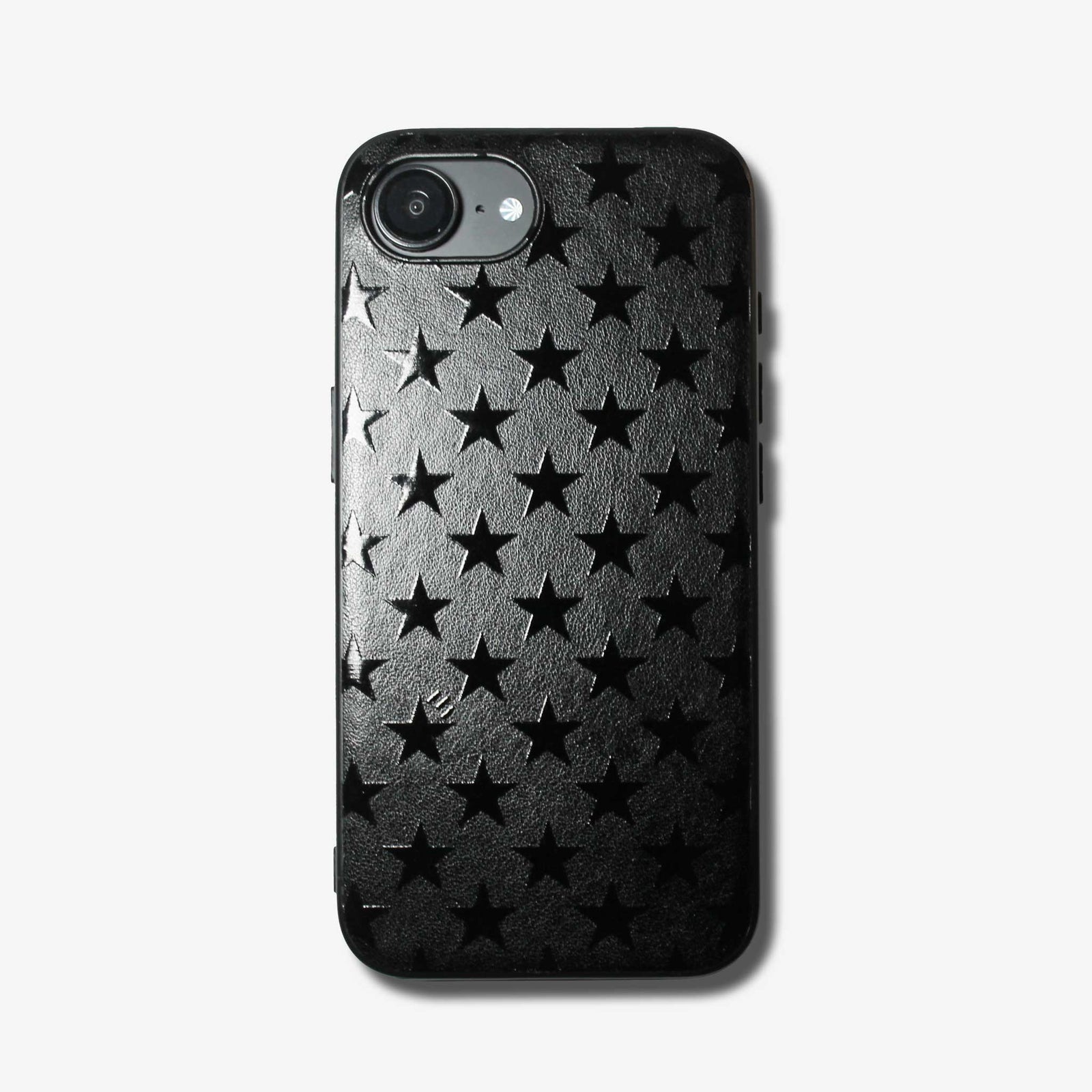 A good all】iPhoneケースレザー 特殊グロス加工シンプルスター星耐 