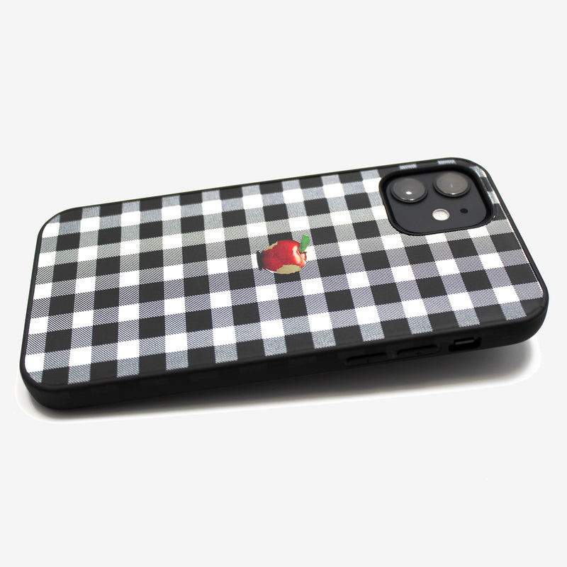 Gingham check Apple one point -basic type- (iPhone case)