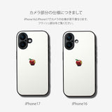 Matte White Apple one point -camera full cover ver- glass type- (iPhone case)