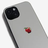 Matte gray Apple one point -glass type- (iPhone case)