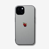 Matte gray Apple one point -glass type- (iPhone case)