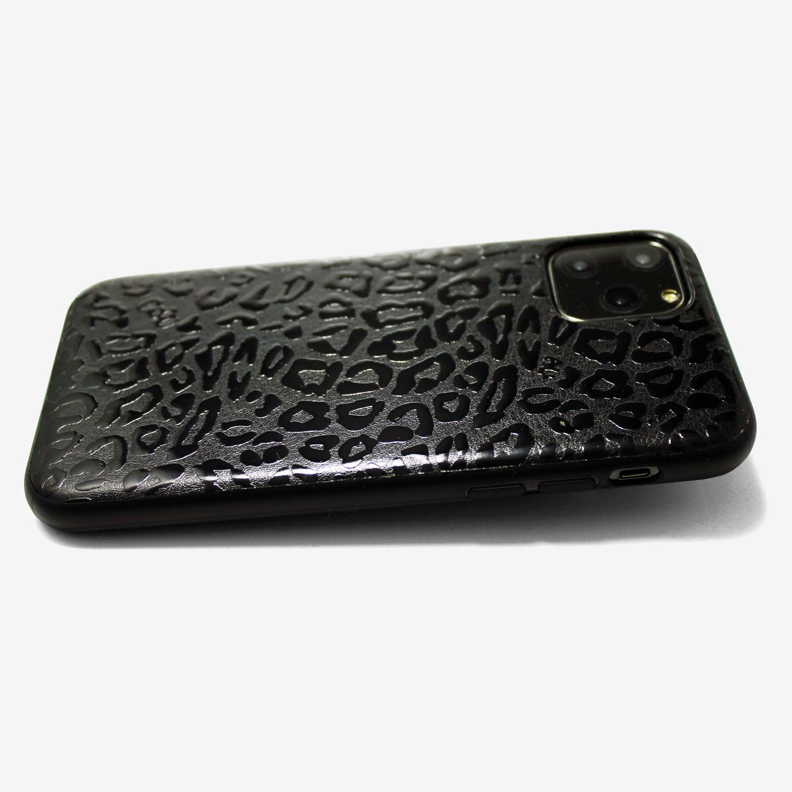 A good all】iPhoneケースレザー 特殊グロス加工レオパード 耐