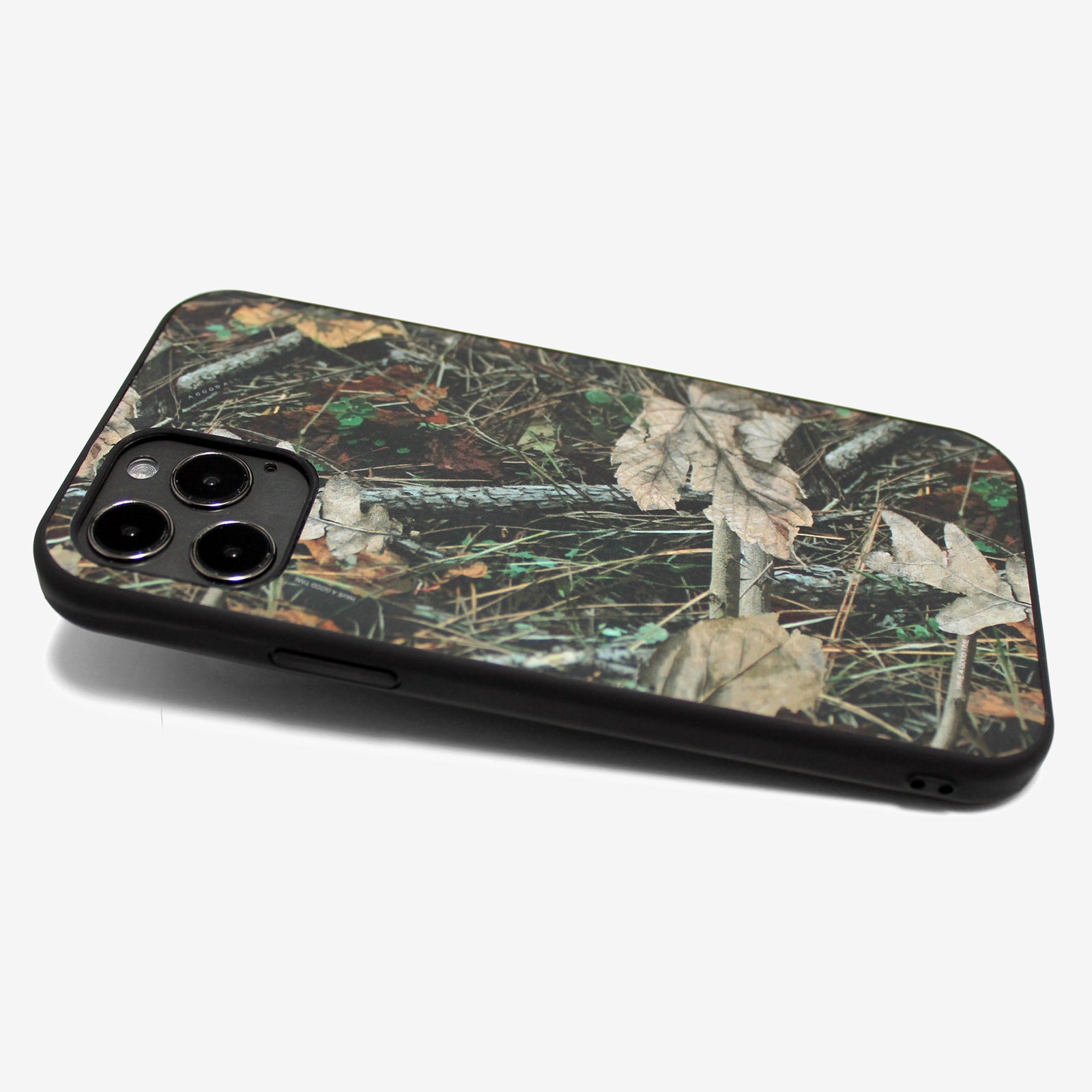 A good all】iPhoneケースレザー リアルツリーカモ 耐衝撃 12/12pro