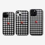Gingham check Apple one point -basic type- (iPhone case)