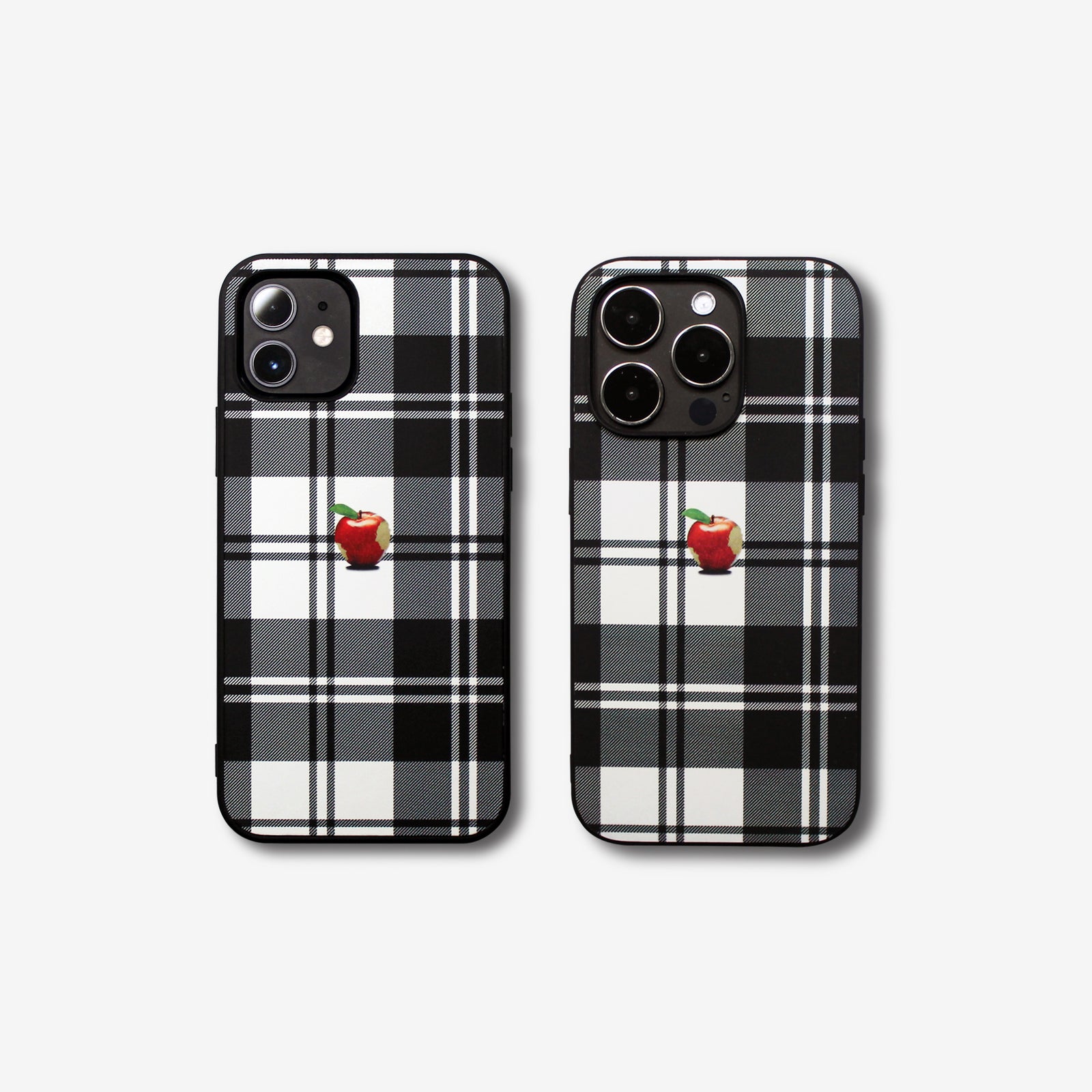 A good all】iPhoneケースレザーカバー 赤リンゴ アップルマーク